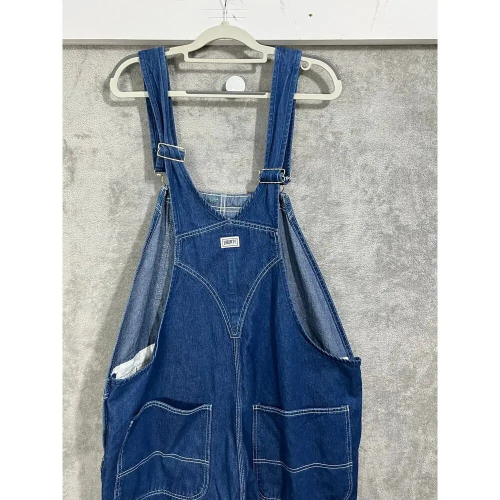 Liberty Denim Bib Overalls 42x28 Farmer Carpenter Workwear Utility